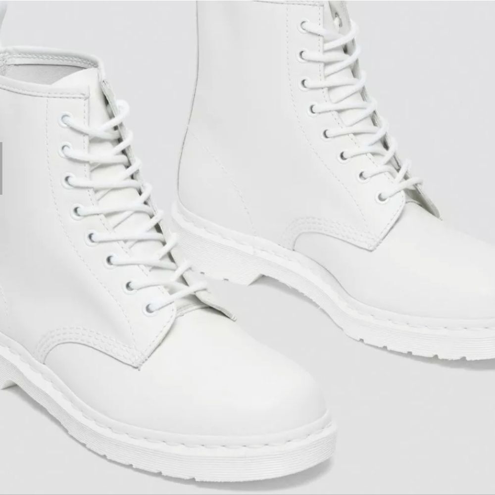 Dr. Martens 1460 Mono Smooth Leather Lace-Up Boot- White
